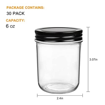 Versatile 6oz Glass Jars with Lids for Every Occasion