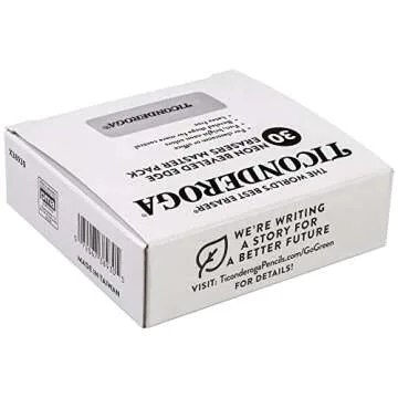 Ticonderoga Wedge Erasers, Neon Colors, 30 Count, Class Pack