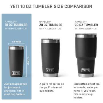 YETI Rambler 10 oz Tumbler, Stainless Steel, Vacuum Insulated with MagSlider Lid, Tropical Pink