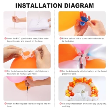 Chamvis Balloon Arch Kit - Adjustable 9FT Height for Events