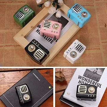 Portable Bluetooth Stereo Speaker, Dosmix Enhanced Bass Retro Wireless Vintage Speaker with TF Card Slot, Built-in Mic for Travel, Home, Beach, Kitchen, Outdoors for Android/iOS Devices