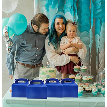 Blue Party Treat Boxes for Fun Birthdays and Events