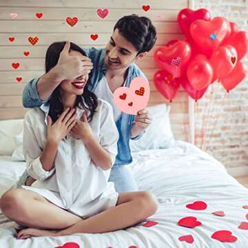 80 Sheets Valentines Day Stickers for Kids, Heart Stickers for Envelopes Cards Craft Scrapbooking Decorative, Anniversaries, Wedding Parties Favors Decors Gift Supplies