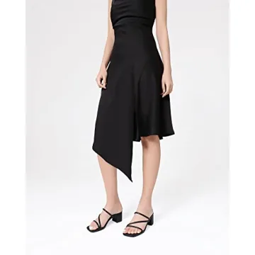Shoe'N Tale Strappy Heels For Women Low Chunky Block Heel Heeled Sandals Square Open Toe Slip On Slides Mules(10,Black)