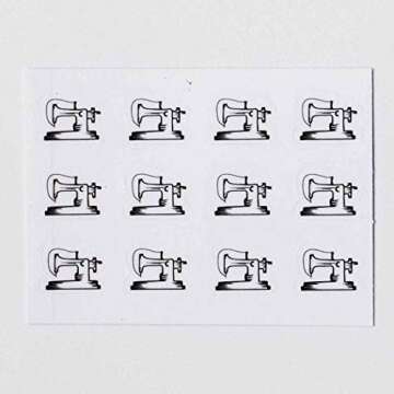 Sewing Planner Stickers, 120 Clear Sewing Machine Craft Planner Labels Scrapbooking Crafting Stickers