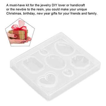 Faceted Gemstone Clear Silicone Mold,Clean and Transparent,Flexible Resin Silicone,Easy to Use and C...