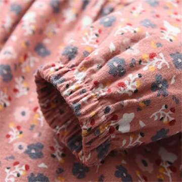 Mud Kingdom Toddler Girls Ruffled Dress Back Zipper Pleated Cute Floral Cotton Gray 2T Casual