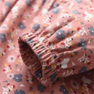 Mud Kingdom Toddler Girls Ruffled Dress Back Zipper Pleated Cute Floral Cotton Gray 2T Casual