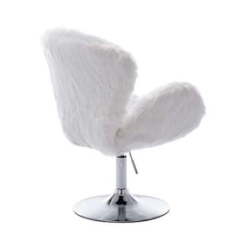 Kmax Faux Fur Accent Chair - Plush Adjustable Design