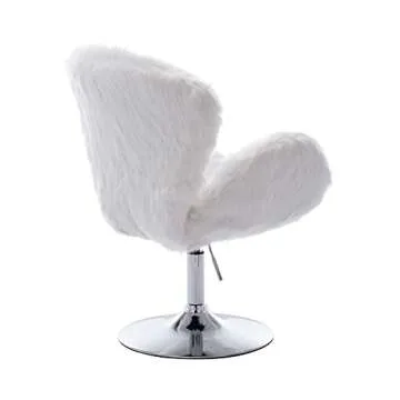 Kmax Faux Fur Accent Chair - Plush Adjustable Design