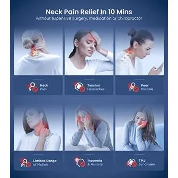 8X Pain Relief Magnetic Therapy Heated Neck Stretcher, 3X Larger Graphene Heating Pad Cervical Traction Device Pillow, Neck Hump Corrector w/Timer Setting, Relax Gifts for TMJ Tension Muscle Migraine