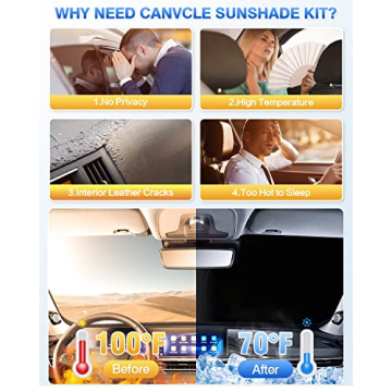 Canvcle VW Tiguan Sun Shade with Full UV Protection