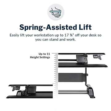 Vari - VariDesk Essential 30 - Two-Tier Standing Desk Converter for Home Office - Adjustable Sit Sta...