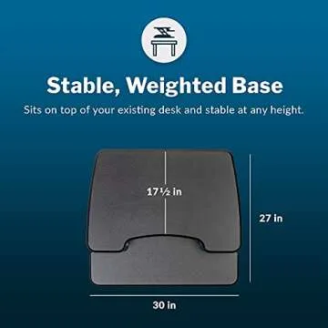 Vari - VariDesk Essential 30 - Two-Tier Standing Desk Converter for Home Office - Adjustable Sit Stand Desk with 11 Height Settings - Standing Desk Riser for Monitor & Accessories - 30" Wide, Black