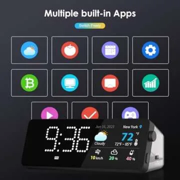 USB C Laptop Docking Station (7-in-1), USB C Hub with Screen, Multiple Built-in Apps, Docking Station with HDMI 4K@60Hz, 90W Max Power Delivery, 1 Gbps Ethernet, USB C Dock for Mac/Dell (Black)