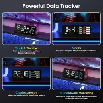 USB C Laptop Docking Station (7-in-1), USB C Hub with Screen, Multiple Built-in Apps, Docking Station with HDMI 4K@60Hz, 90W Max Power Delivery, 1 Gbps Ethernet, USB C Dock for Mac/Dell (Black)