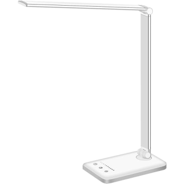 Dimmable LED Desk Lamp with USB Charging Port