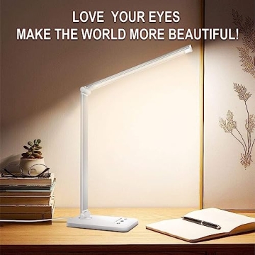 Dimmable LED Desk Lamp with USB Charging Port