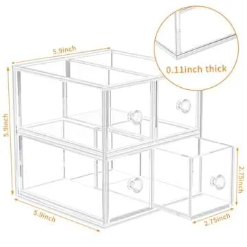 AITEE Acrylic Makeup Organizer - Stylish & Functional Storage Solution