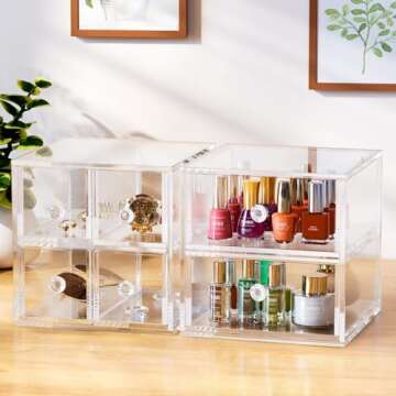 AITEE Acrylic Makeup Organizer - Stylish & Functional Storage Solution
