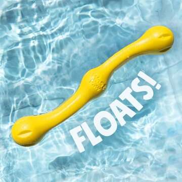 WEST PAW Zogoflex Echo Zwig Squeezy Dog Fetching Stick – Bouncy, Hollow, Squishy Interactive Toy for Puppies, Large Dogs – Floatable Stick, Lightweight Chewy Toy for Catch/Fetch – 13.75”, Melon