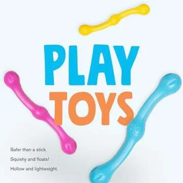 WEST PAW Zogoflex Echo Zwig Squeezy Dog Fetching Stick – Bouncy, Hollow, Squishy Interactive Toy for Puppies, Large Dogs – Floatable Stick, Lightweight Chewy Toy for Catch/Fetch – 13.75”, Melon