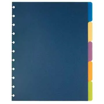 1IntheOffice Discbound Tab Dividers Letter Size, Assorted Colors, Pack of 2