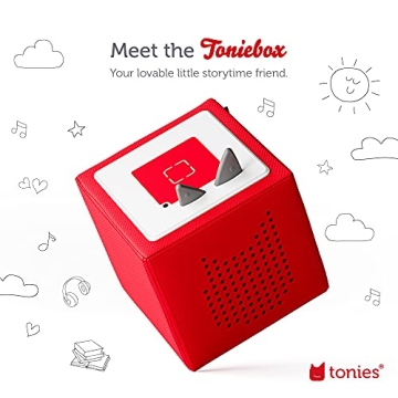 Toniebox Audio Player for Kids - Elmo, Cookie Monster, Red Set