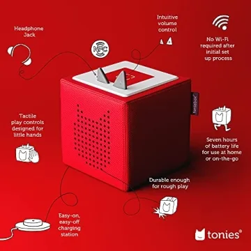 Toniebox Audio Player for Kids - Elmo, Cookie Monster, Red Set