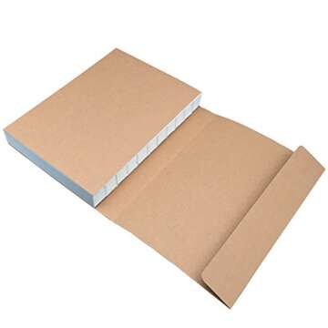 Kraft Cover Drawing Notebook & Sketchbook – Blank Plain Sketch Books – 125g Thick Paper A5 Size,...