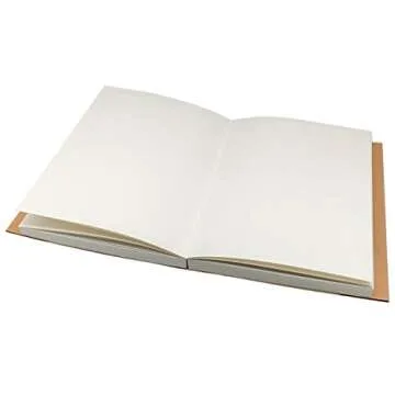 Kraft Cover Drawing Notebook & Sketchbook – Blank Plain Sketch Books – 125g Thick Paper A5 Size, 150x210mm Paper Ideal for Drawing & Sketching- 128 Sheets Each – 180 Degree Opening