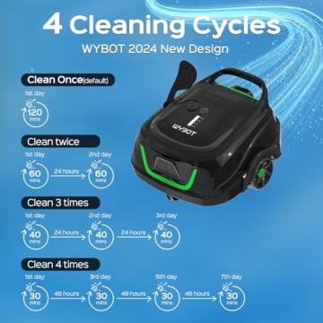 WYBOT Cordless Robotic Pool Vacuum for Easy Cleaning