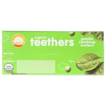 Happy Baby Teether Pea Spinach Organic Snacks for Toddlers
