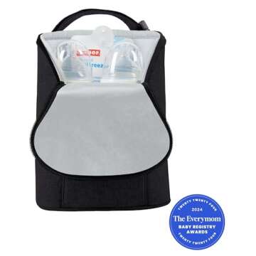 Skip Hop Baby Breastmilk Cooler Insulated Bottle Bag, Grab & Go, Black