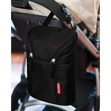 Skip Hop Baby Breastmilk Cooler Insulated Bottle Bag, Grab & Go, Black