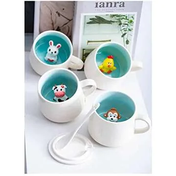 Surprise 3D Coffee Mug with Baby Cow Design