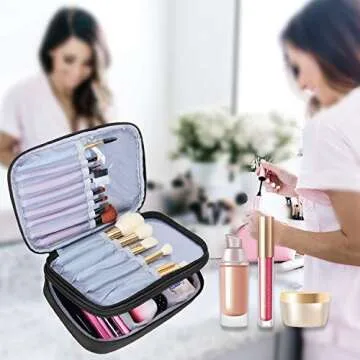 Teamoy Travel Makeup Brush Case for All Your Essentials