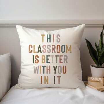 Classroom Pillow Covers for Cozy Decor and Spirit