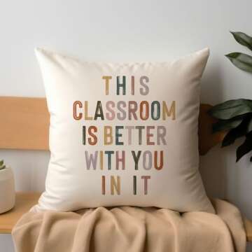 Classroom Pillow Covers for Cozy Decor and Spirit