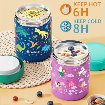 Fimibuke Kids Bento Lunch Box Set with Insulated Thermos