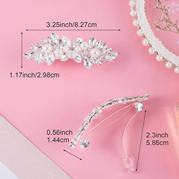 HINZIC Rhinestone Hair Clips - Elegant Accessories for Women