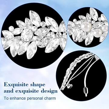 HINZIC Rhinestone Hair Clips - Elegant Accessories for Women