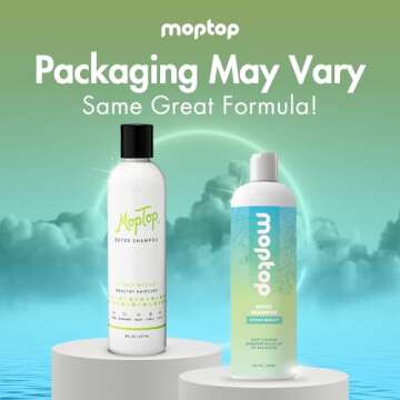 MopTop Detox Shampoo – Scalp Clarifying Shampoo for Build Up, Hard Water, Dirt & Oil, Sulfate & Pa...