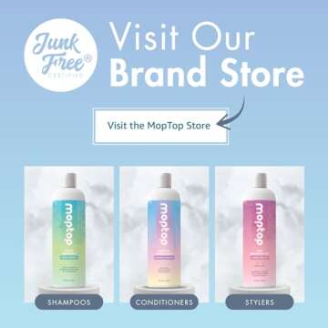 MopTop Detox Shampoo – Scalp Clarifying Shampoo for Build Up, Hard Water, Dirt & Oil, Sulfate & Paraben Free Hair Care for All Hair Types – Thin, Straight, Wavy, Curly & Coily (Citrus Medley, 8oz)