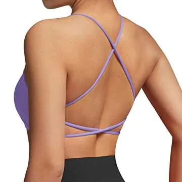 Buy RUUHEE Strappy Backless Sports Bra for Women