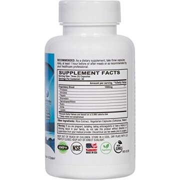 VITÄLZYM Original Proteolytic Systemic Digestive Enzyme Formula Serrapeptase Source | Immune and Joint Support Increase Blood Flow Cardio Function | Healthy Men Women (90 Capsules)