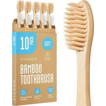 Bamboo Toothbrushes Pack - Eco-Friendly & Biodegradable