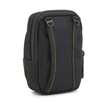 Amazon Basics Medium Point and Shoot Camera Case, Interior dimension 4.29 x 2.52 x 0.91 Inches, (Fits devices - 2.4 x 1 x 4 inches), Black, Solid