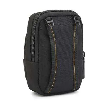 Amazon Basics Medium Point and Shoot Camera Case, Interior dimension 4.29 x 2.52 x 0.91 Inches, (Fits devices - 2.4 x 1 x 4 inches), Black, Solid