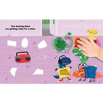Five Dancing Dinosaurs Board Book - Silicone Fun for Kids